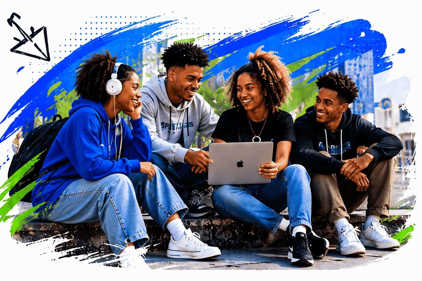 Students learning together